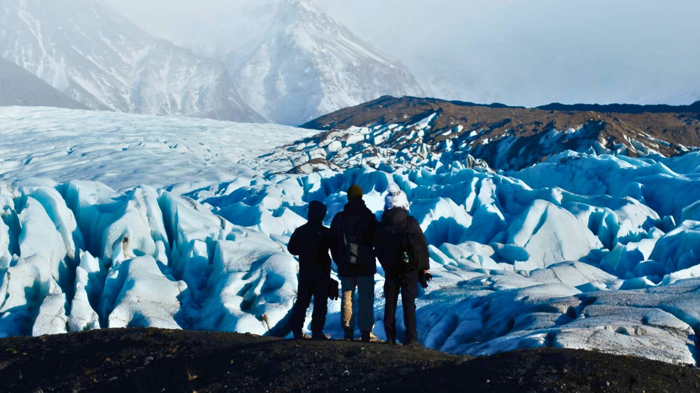 valerio alesi glacier view with friends