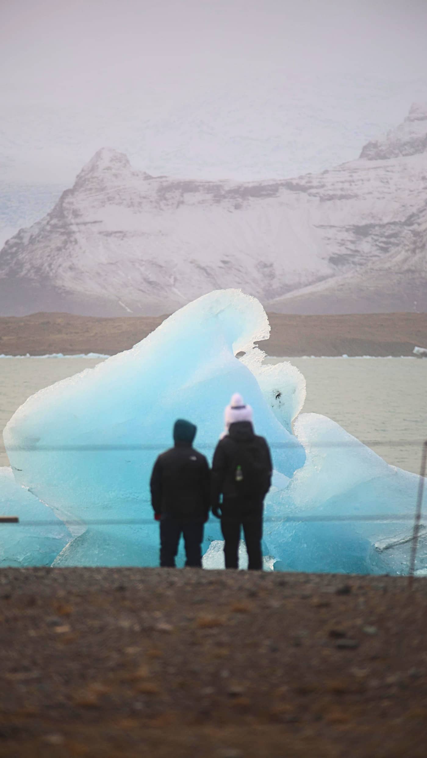 valerio alesi iceberg admiring with friend